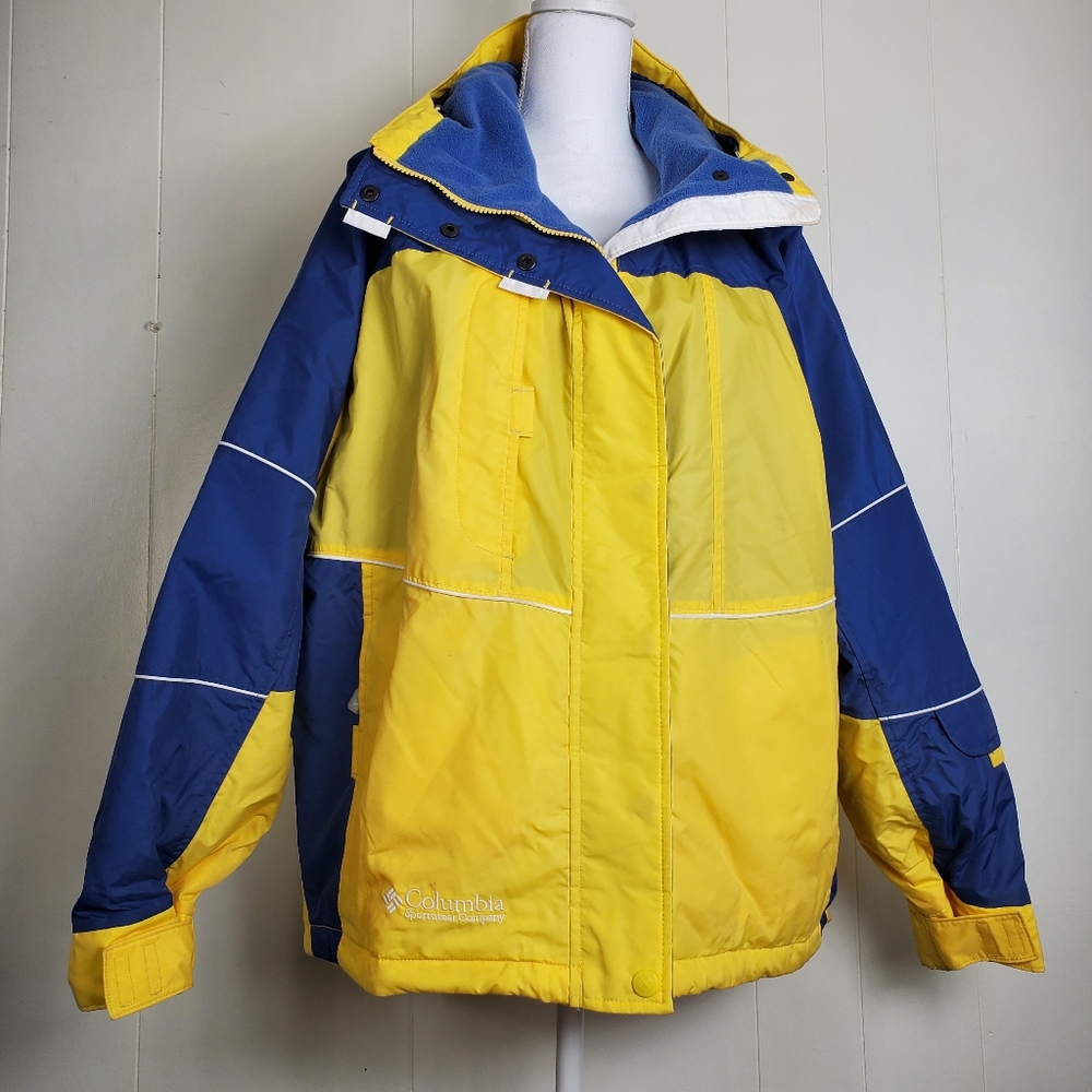 Columbia sportswear yellow coat size large